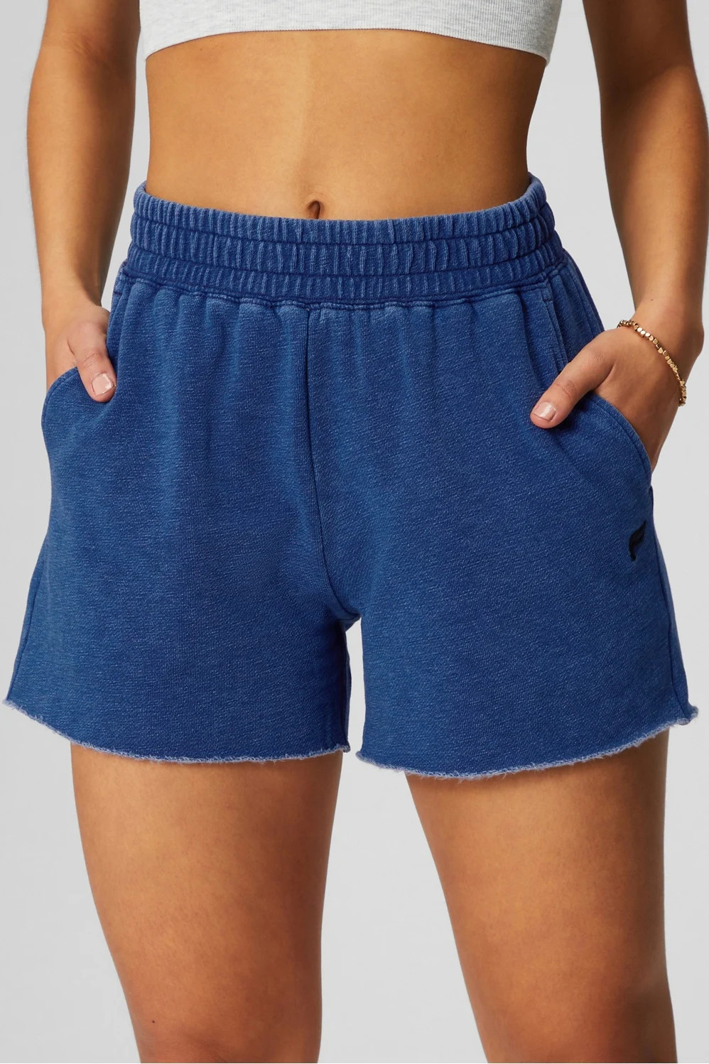 Indigo Go-To Sweatshorts | Fabletics - North America