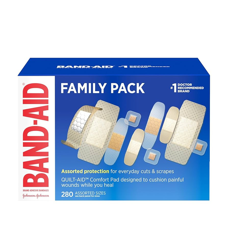 BAND-AID Brand Adhesive Bandages Family Variety Pack, Sheer & Clear Flexible Sterile Individually... | Amazon (US)