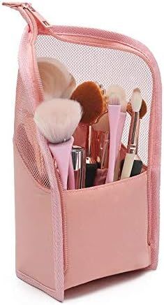 SUNGFINE Makeup Brush Organizer Bag Travel Artist Brushes Holder Stand-up Makeup Cup Waterproof D... | Amazon (US)