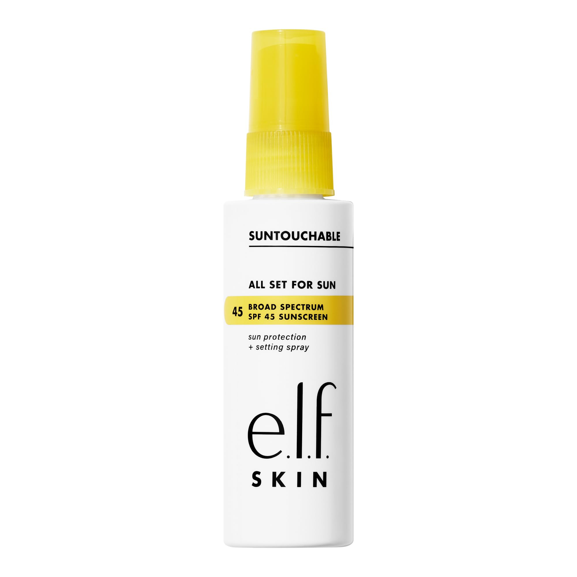 e.l.f. SKIN All Set For Sun SPF 45, Setting Spray With SPF 45 For Long-Lasting Makeup, Weightless... | Amazon (US)