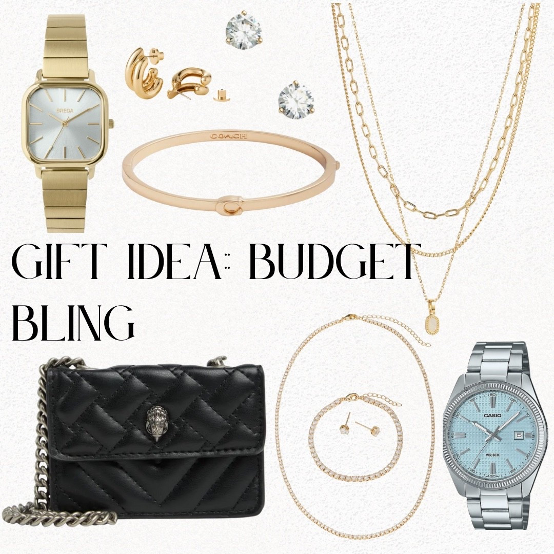 Shine bright on a budget this holiday! ✨ 

These Budget Bling picks—jewelry, watches, necklaces, and a fun purse—bring all the glam for less.  

⏱️ Stylish watches  
💍 Trendy necklaces  
👜 Playful purses  

Perfect for gifting and stocking stuffers! Shop all the sparkling, wallet-friendly finds. 

#BudgeBling #HolidayGiftGuide #AffordableJewelry #LTKFinds #GiftIdeas