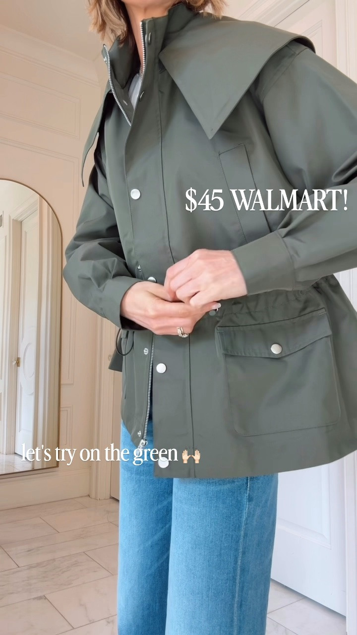 This Walmart jacket cinches and is under $50!! Such a great find. I'm wearing size small

#LTKootd #LTKOver40 #LTKSeasonal
