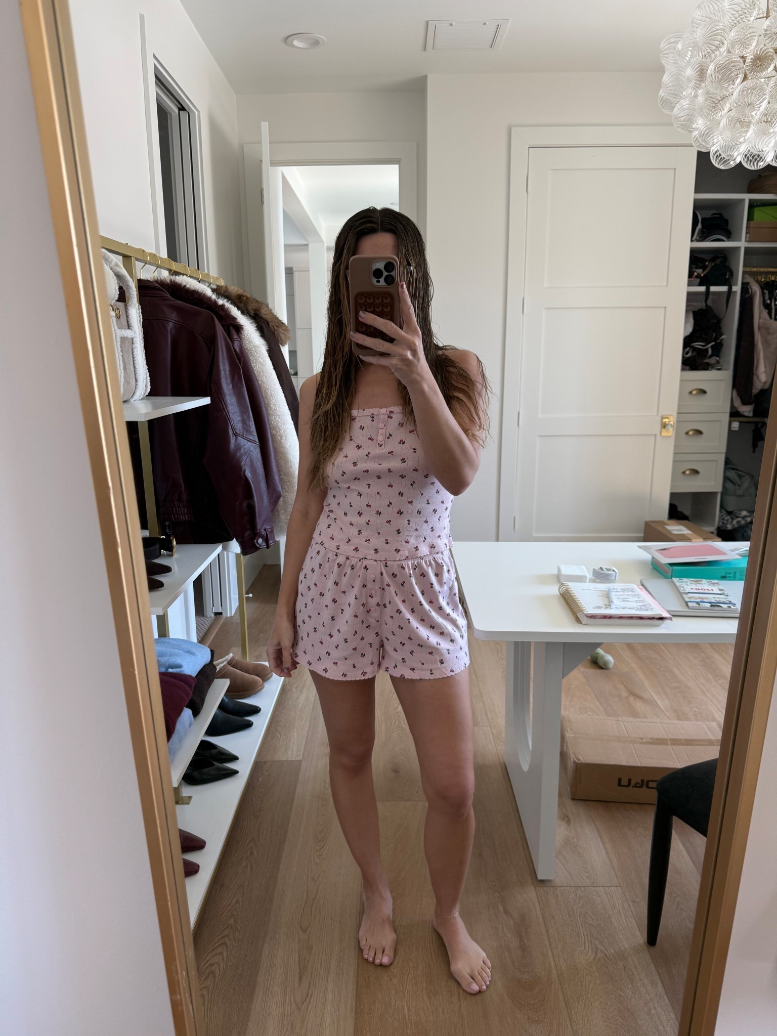 Pjs I'm wearing as I work on editing etc around the house - post shower and hair wash comfies - small in both @victoriassecret 