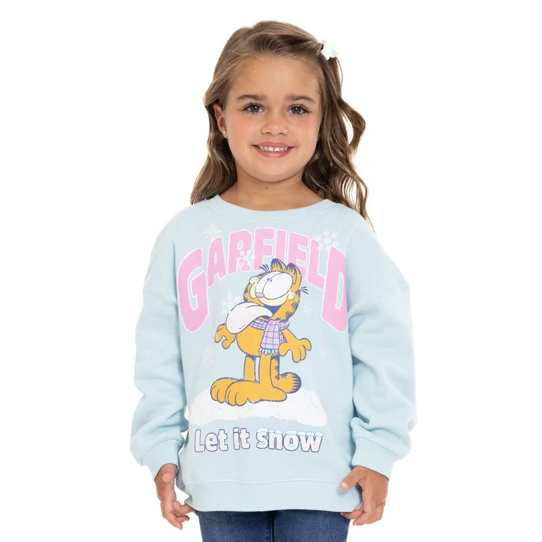Garfield Toddler Girls Crewneck Sweatshirt, Sizes 12M-5T | Walmart (US)