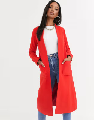 Helene Berman Edge to Edge duster coat in wool blend | ASOS (Global)