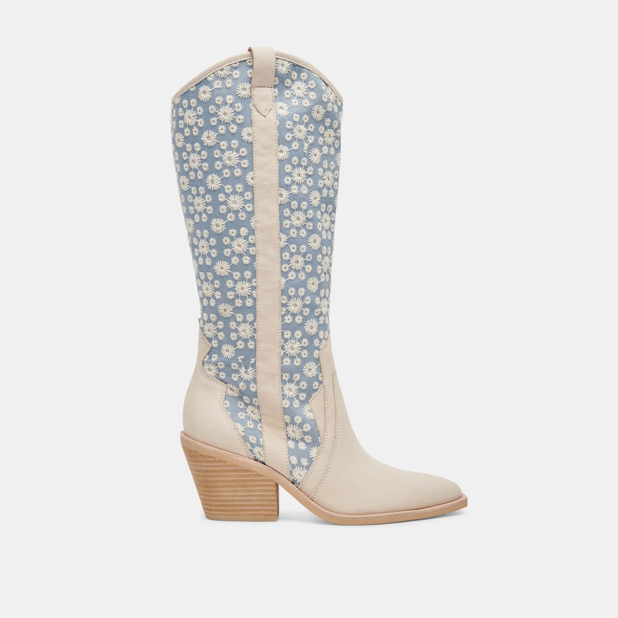 NAVENE BOOTS BLUE FLORAL FABRIC | DolceVita.com