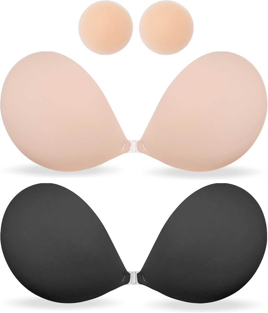 MITALOO Seamless Adhesive Bra Sticky Strapless Invisible Push up Bras Silicone Backless Nipple Co... | Amazon (US)