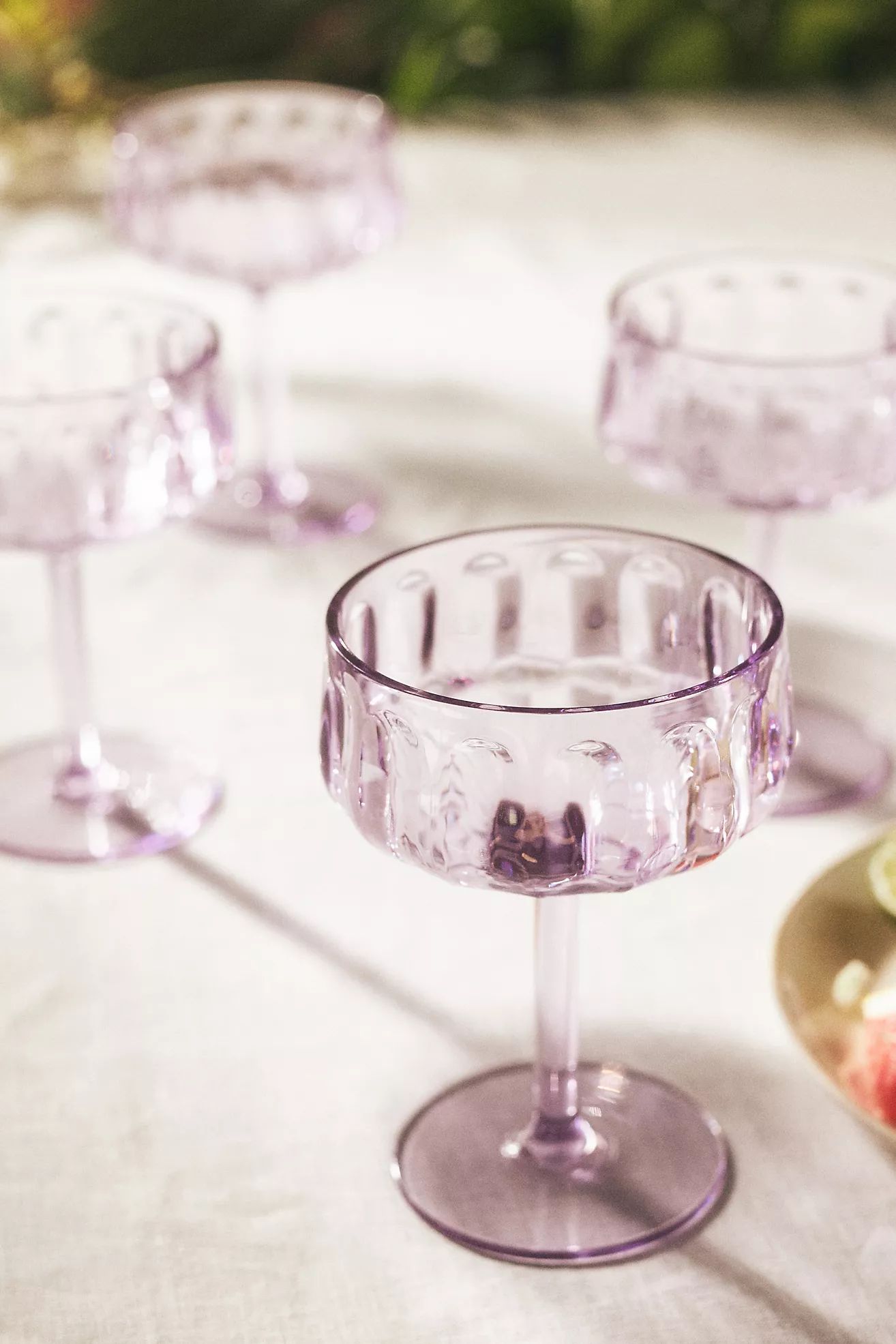 Lucia Acrylic Coupe Glasses, Set of 4 | Anthropologie (US)