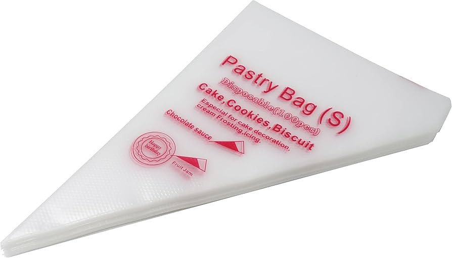 yueton Pack of 100 Disposable Cream Pastry Bag Cake Icing Piping Decorating Tool | Amazon (US)