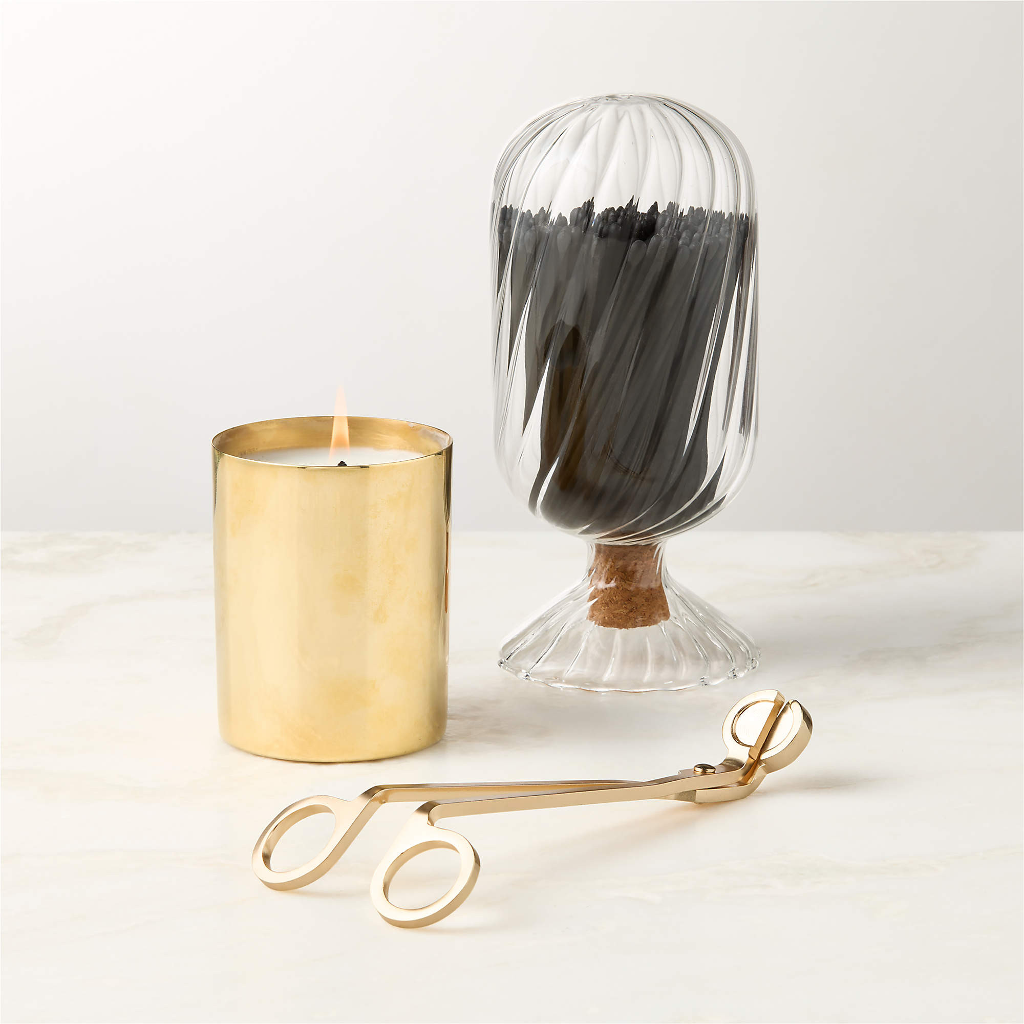Holiday Candle and Accessories Gift Set | CB2 | CB2