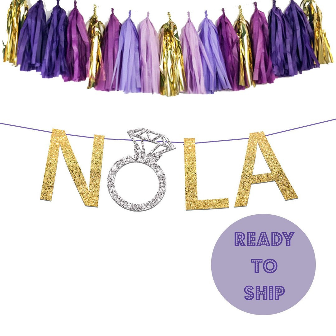 NOLA Bachelorette Party Banner Mardi Gras Theme Bachelorette - Etsy Canada | Etsy (US)
