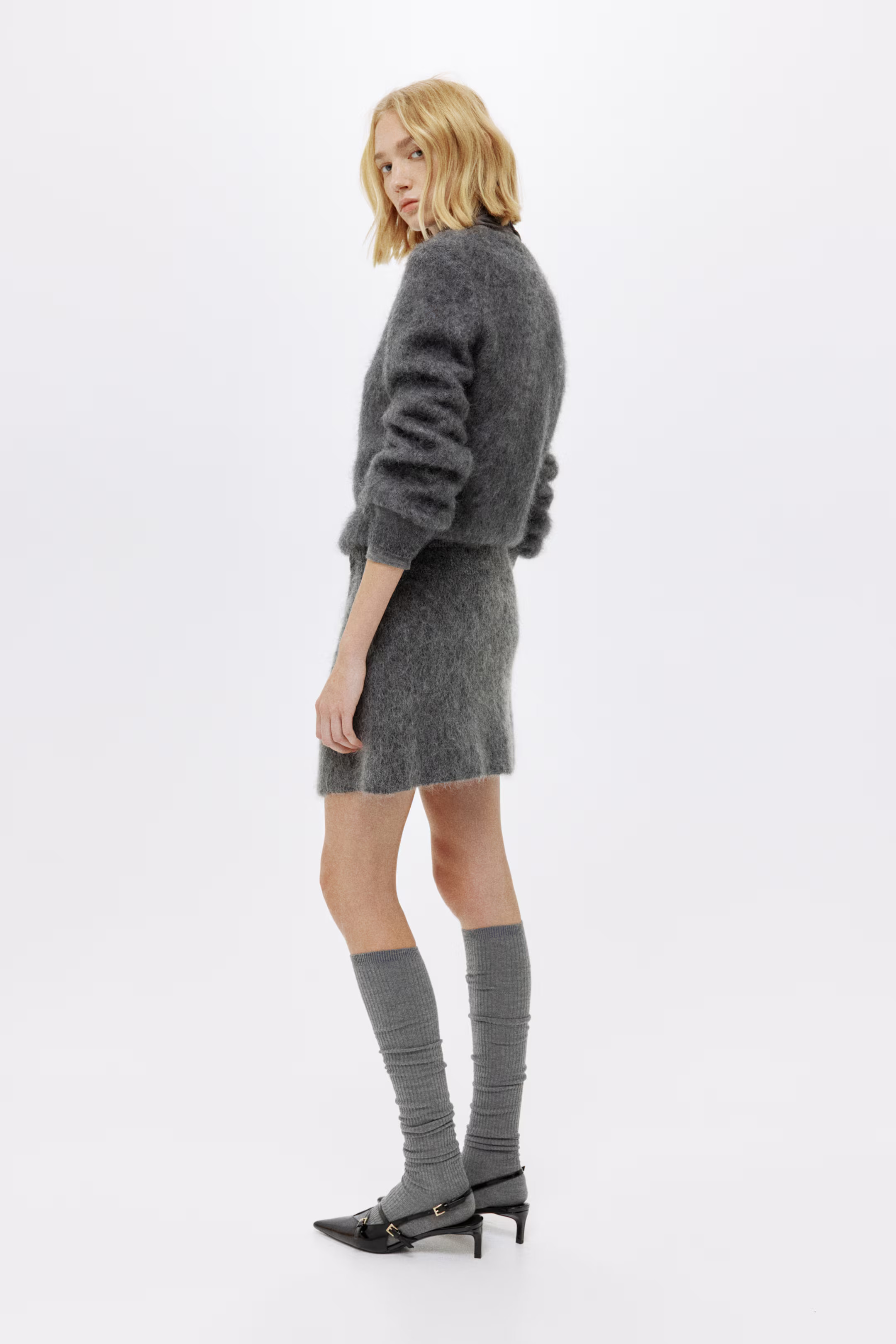 Mohair-Blend Mini Skirt | H&M (US + CA)