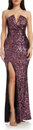 Dress the Population Fernanda Sequin Strapless Gown | Nordstrom | Nordstrom