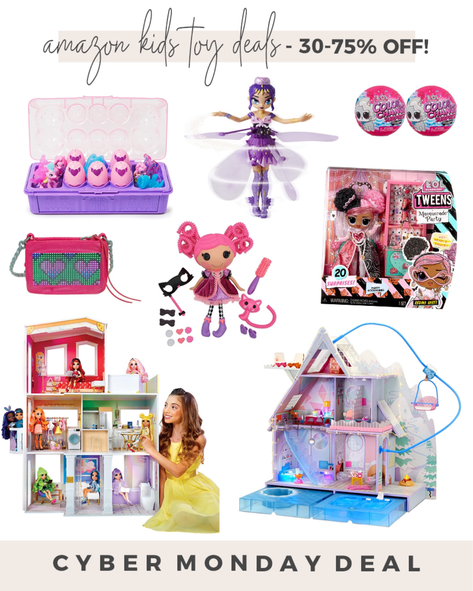 LOL Surprise! Tweens Masquerade Party Regina Hartt Fashion Doll with 20  Surprises Including Accessories & 2 Pink Outfits, Holiday Toy Playset,  Great