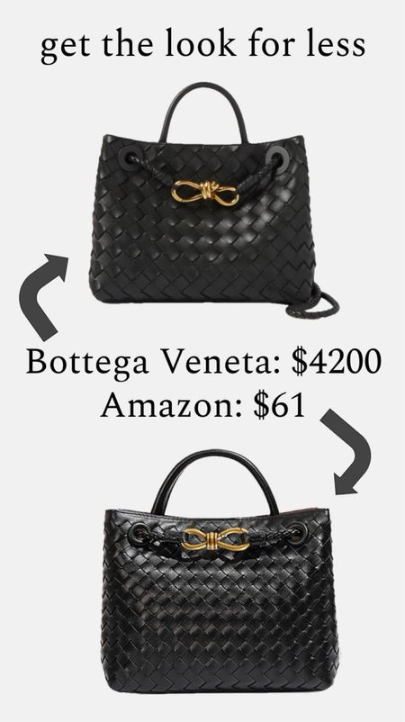 Get the Look for less! This Bottega Veneta bag is beautiful and trending right now! The Amazon option is so similar for a fraction of the cost! Both come in several colors and larger sizes.
…………….
bottega veneta dupe woven bag leather bag luxury bag trending bags woven leather bag woven hobo bag leather tote gold bow purse black purse color purse purse for spring amazon finds Amazon dupe finds bag under $100 purse under $100 Andiamo small intrecciato leather tote trending purses trending purse 

#LTKfindsunder100 #LTKstyletip #LTKitbag