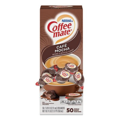 Coffee mate Liquid Coffee Creamer, Cafe Mocha, 0.38 oz Mini Cups, 50/Box | Target