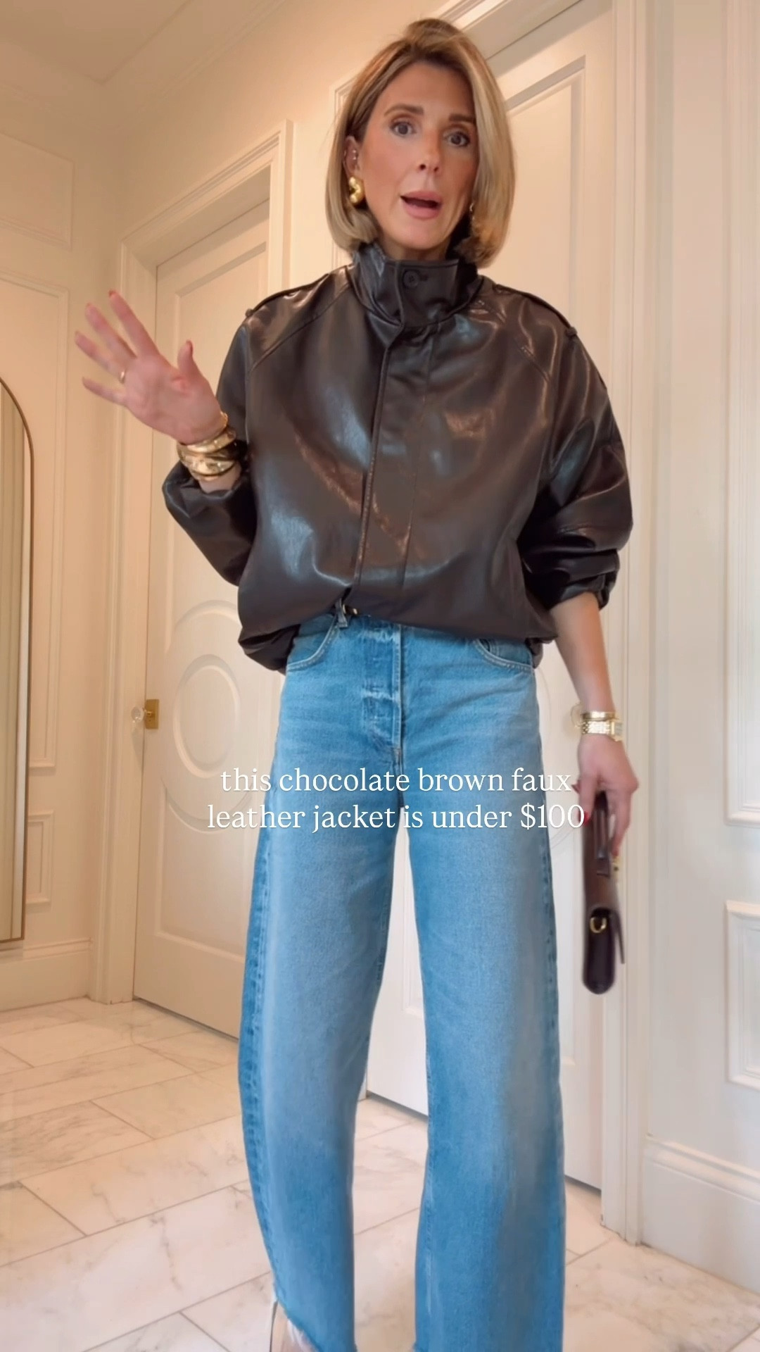 This chocolate brown leather jacket is so good from Zara 

#LTKFindsUnder100