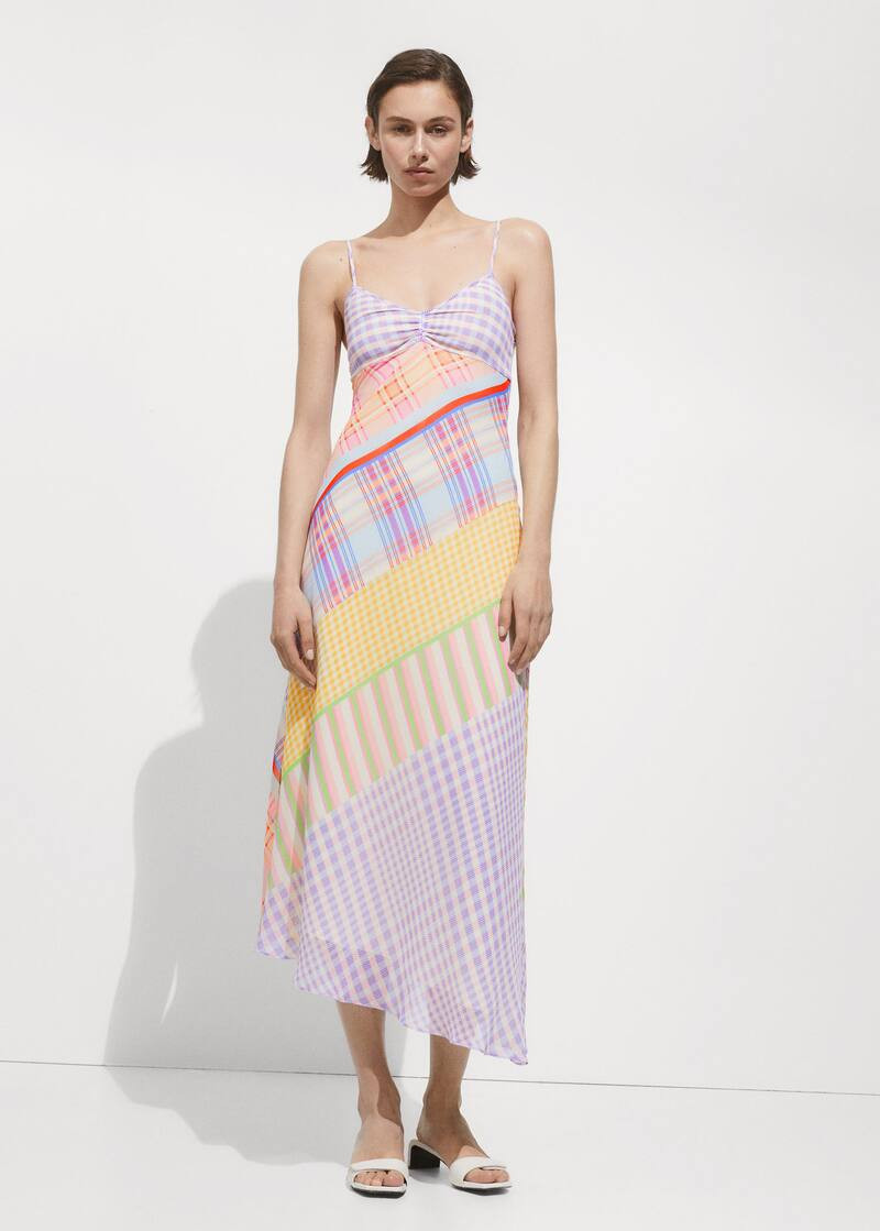 Printed strap dress -  Women | Mango USA | MANGO (US)