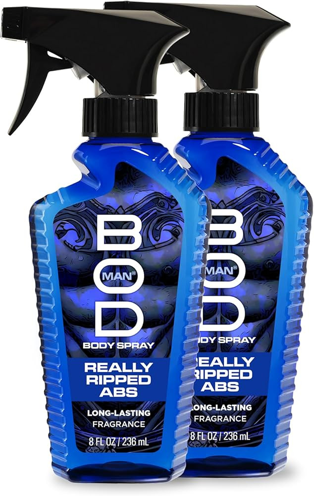 BOD man Fragrance Body Spray, Really Ripped Abs, 8 fl oz (Pack of 2) | Amazon (US)