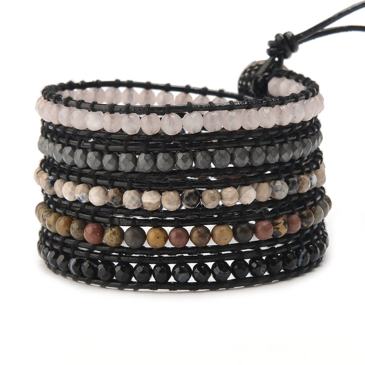 Marble, Crystals, and Picture Stone on Black | Victoria Emerson