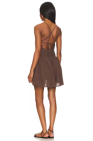 Tahlia Mini Dress in Chocolate | Revolve Clothing (Global)