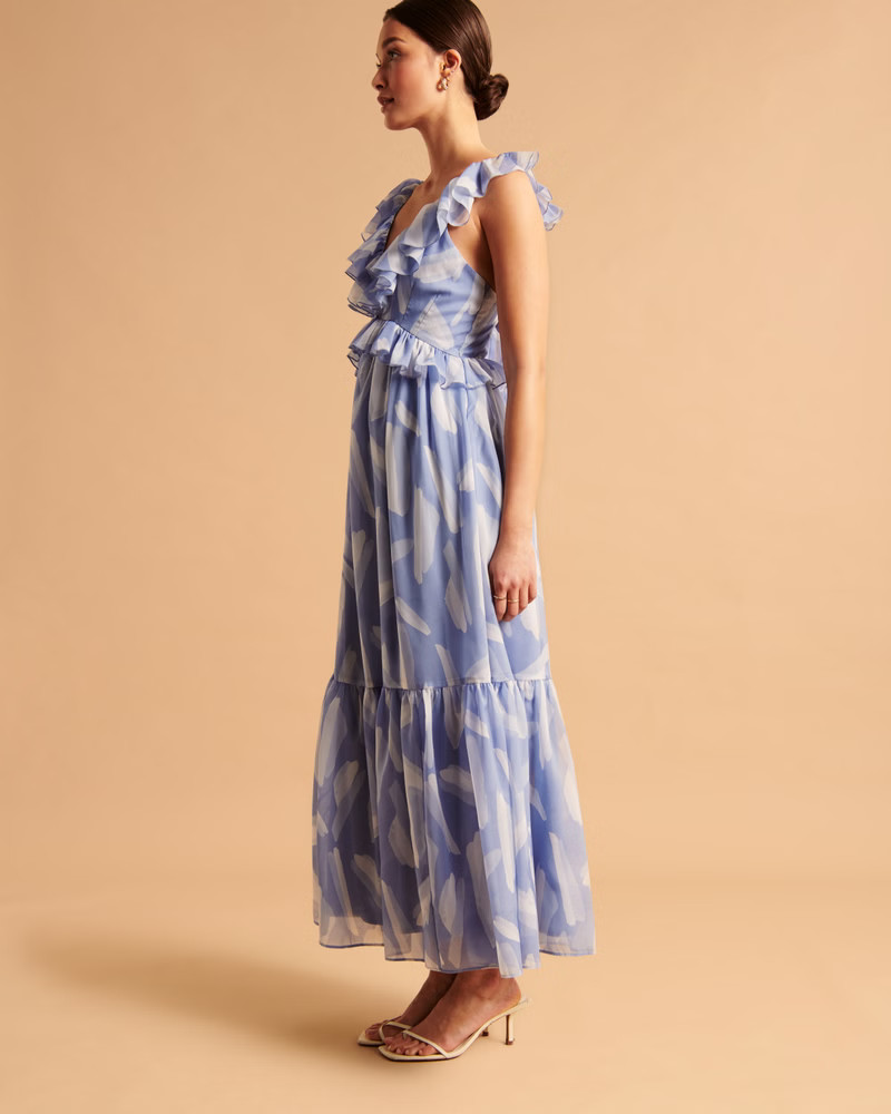 Drama Ruffle Maxi Dress | Abercrombie & Fitch (US)