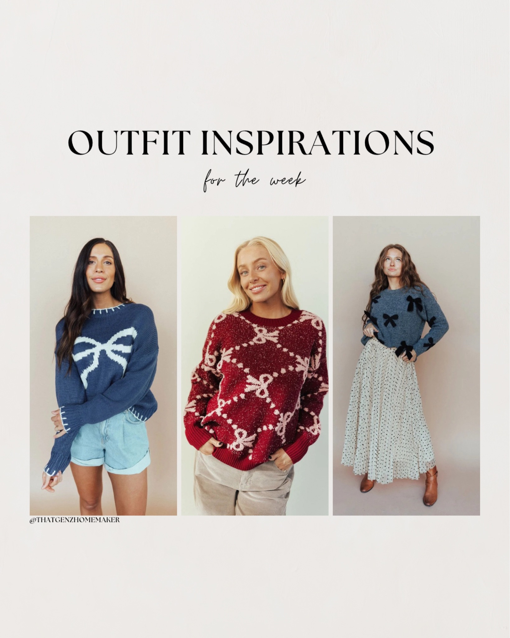 cozy cutesy bow sweaters 🎀

bow trend, bow aesthetic, ribbon aesthetic, cozy sweaters, winter outfits, winter outfit inspo



#LTKStyleTip #LTKFindsUnder100 #LTKSeasonal