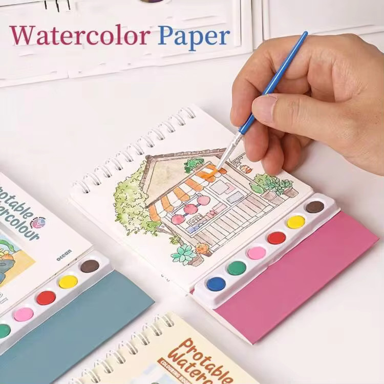 20 Pages/Book Watercolor Paper Watercolor Painting Set, Complete Creative Art Set, Watercolor Art... | SHEIN