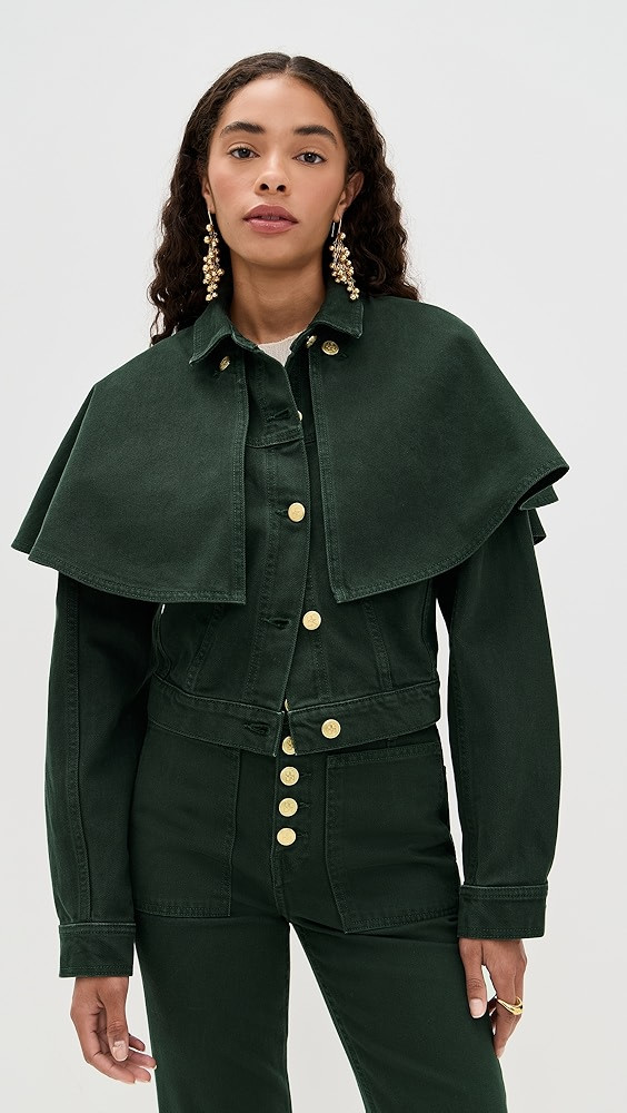 The Agata Denim Cape Jacket | Shopbop