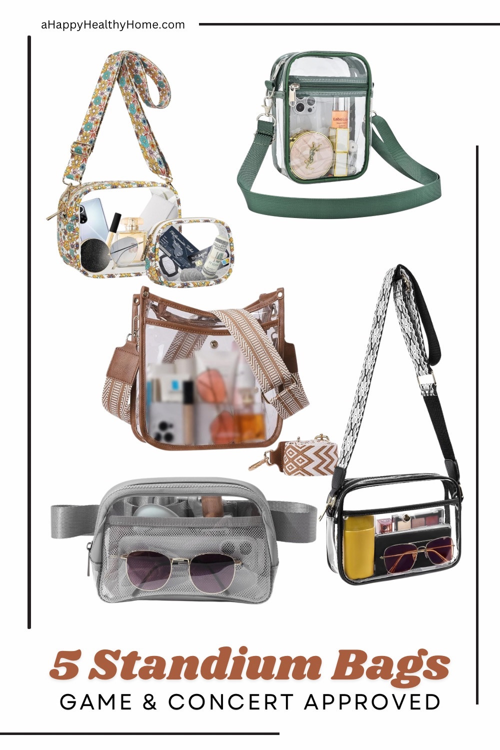 Stay stylish and game-day ready with these clear stadium bags! Perfect for meeting stadium regulations, these chic bags come in various sizes and styles to carry all your essentials without compromising security. Whether you're headed to a concert, sports event, or festival, these transparent bags make it easy to breeze through security checks while looking effortlessly trendy.

#LTKSeasonal #LTKFindsUnder50 #LTKItBag