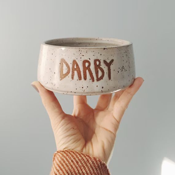 Customized Dog Bowl white ceramic dog bowl personalized pet | Etsy | Etsy (US)