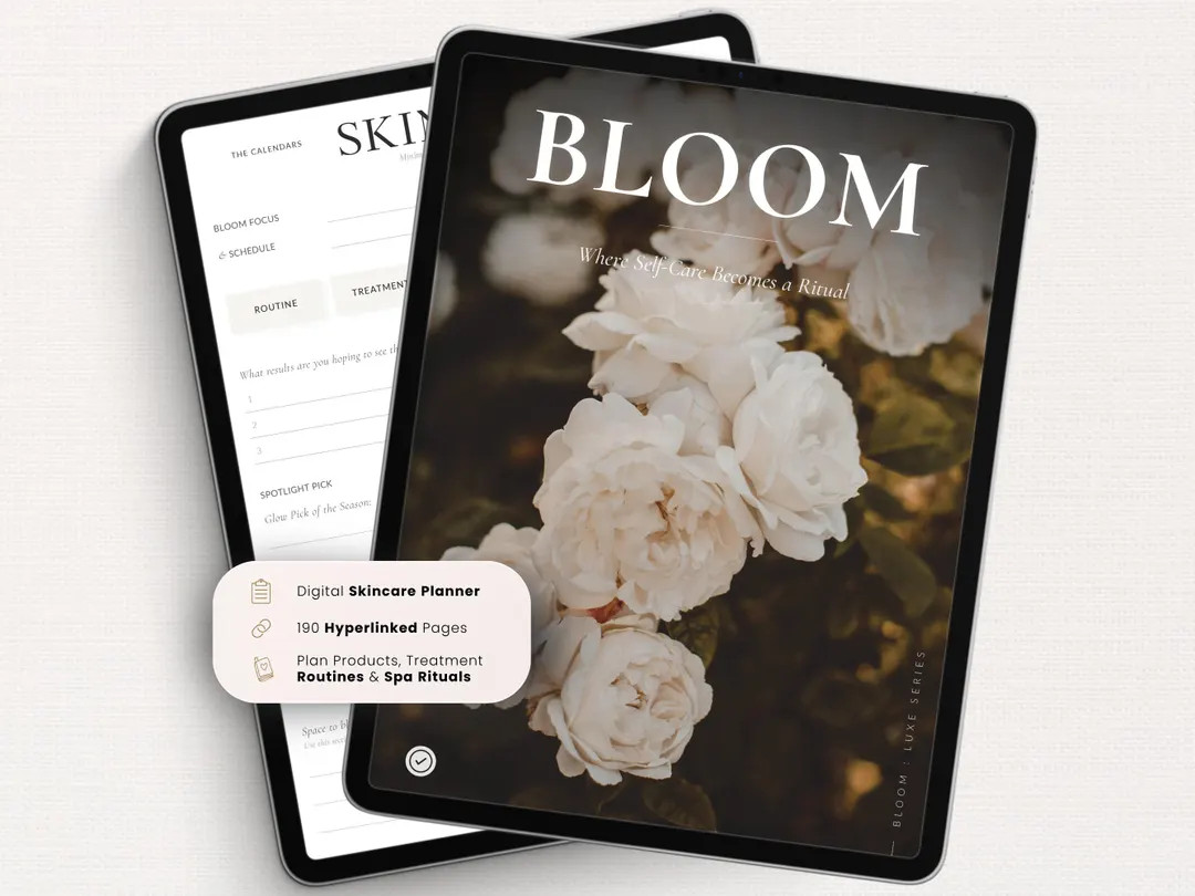 Skincare Digital Planner for iPad | Self-care Notebook for Goodnotes | Home Spa Beauty Product Tr... | Etsy (US)