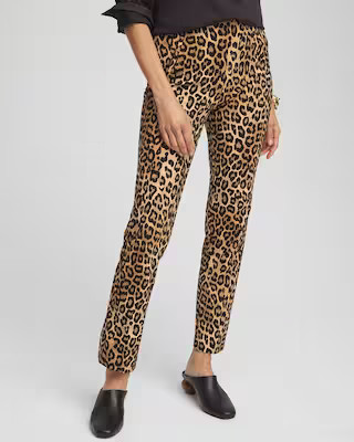 Juliet Ponte Leopard Slim Ankle Pants | Chico's