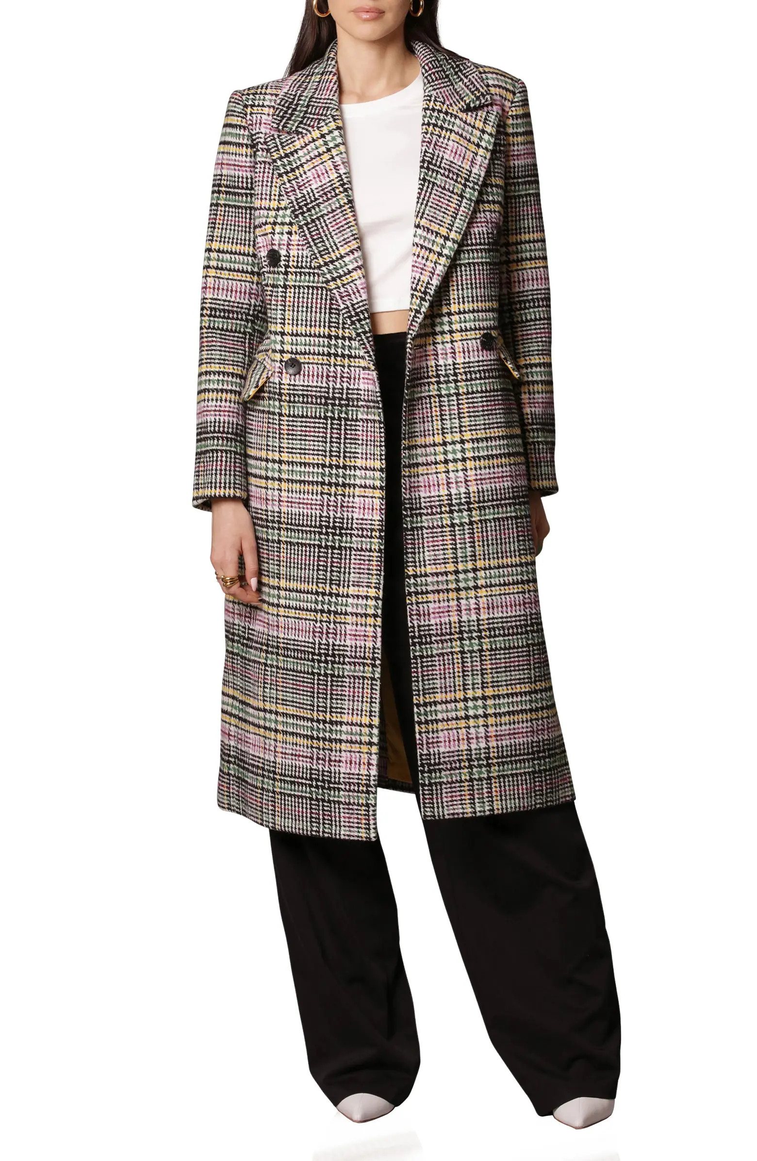 Plaid Double Breasted Coat | Nordstrom