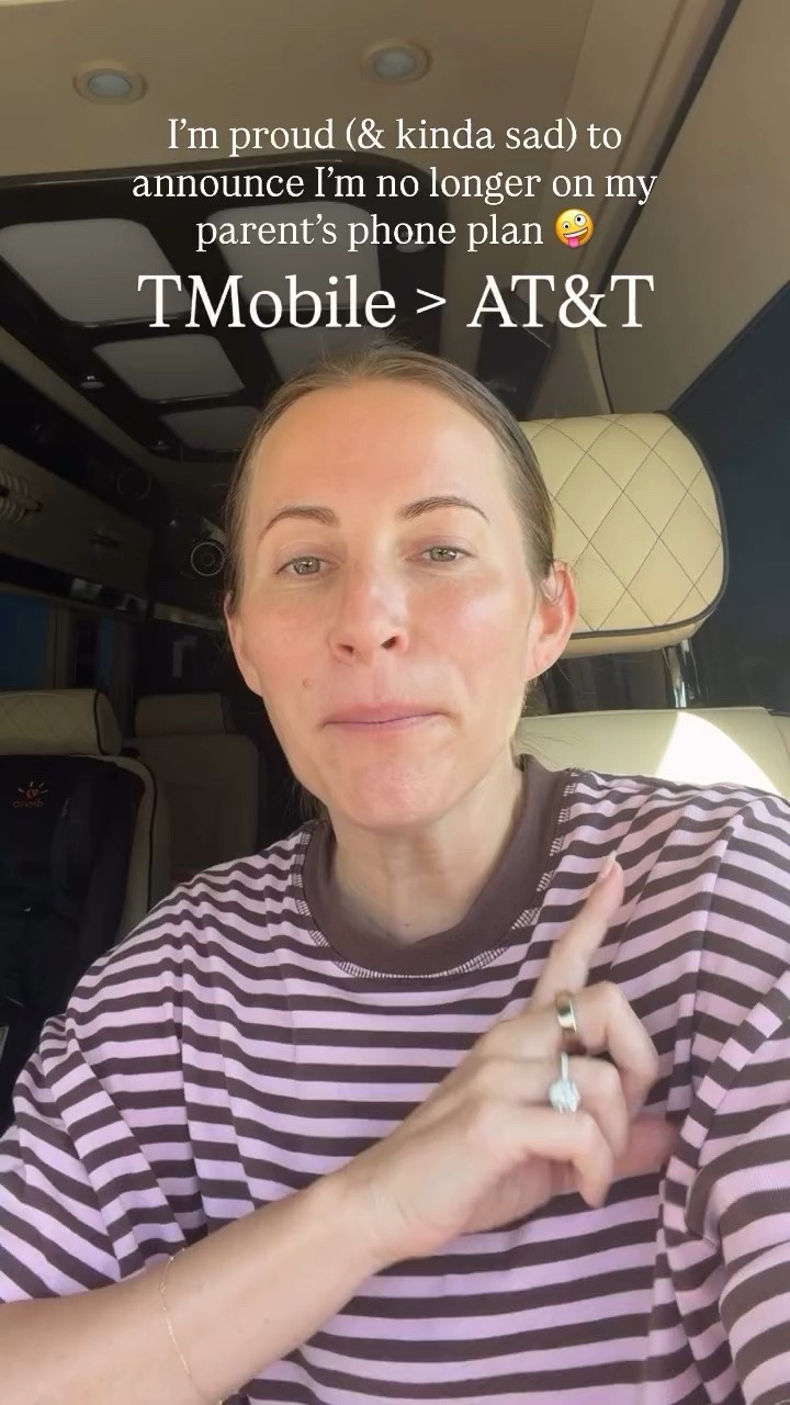 TMobile > AT&T
 I’m proud (& kinda sad) to announce I’m no longer on my parent’s phone plan 🤪