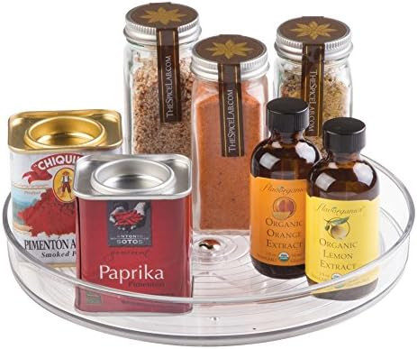 Amazon.com - iDesign Linus Rotating Turntable Organizer - 9" x 9" x 1.5", Clear - Lazy Susan Turn... | Amazon (US)