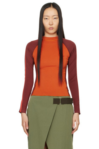 Miaou - Red & Burgundy Madeline Long Sleeve T-Shirt | SSENSE