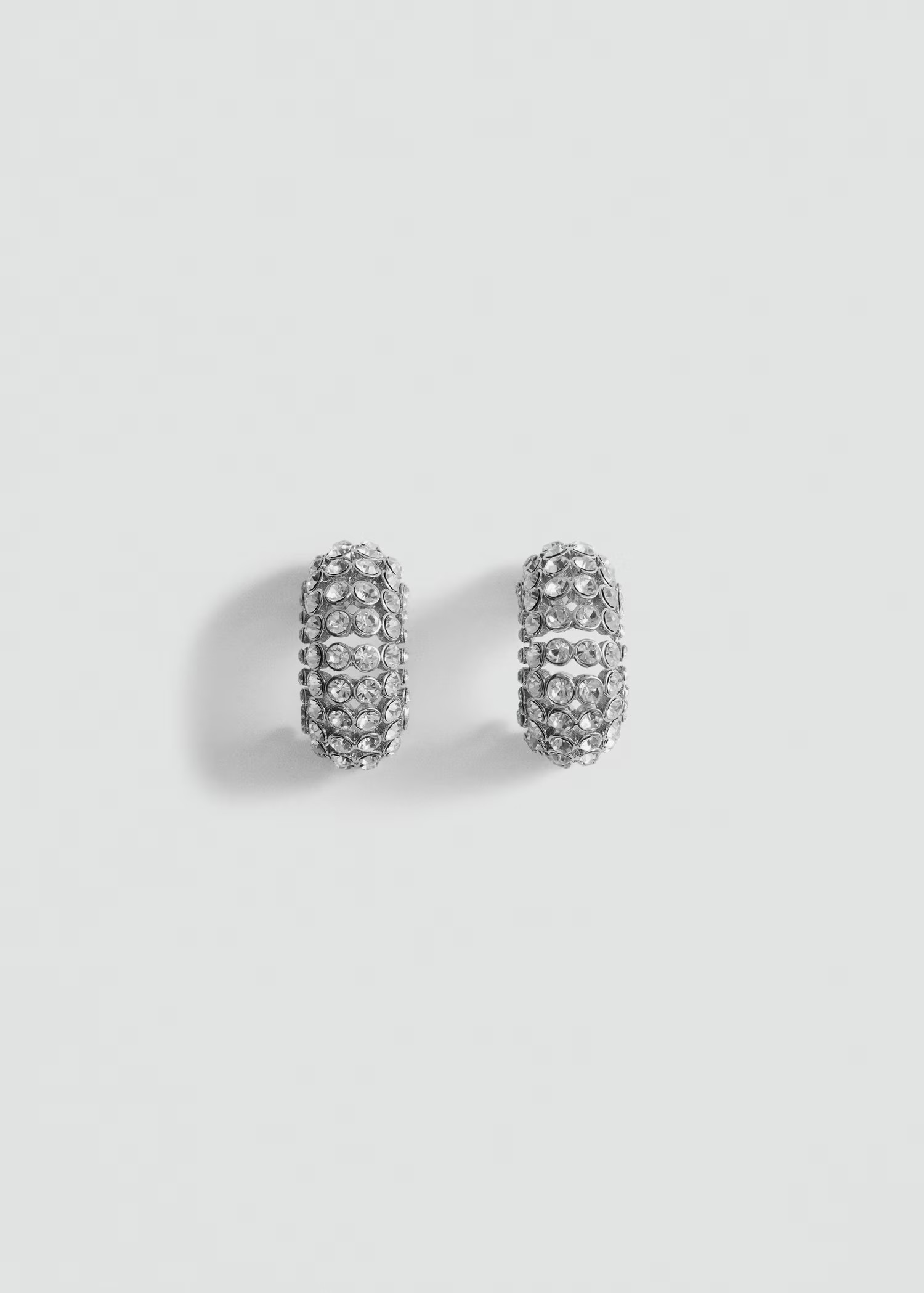 Semi-ring crystal earrings - Women | MANGO USA | Mango (US/MX/AU)