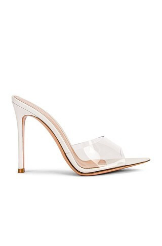 Gianvito Rossi Plexi Mules in White | FWRD 