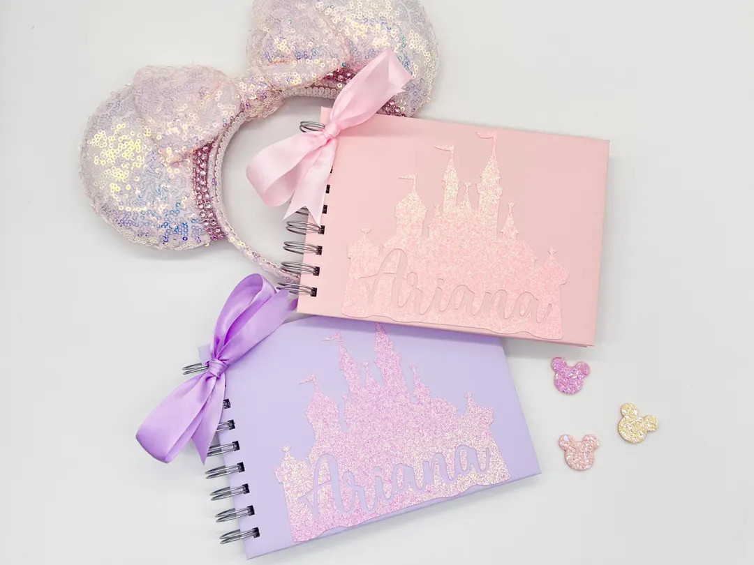 Disney Autograph Book, Glittery Castle signature album with photo sleeves, Disney World vacation,... | Etsy (US)