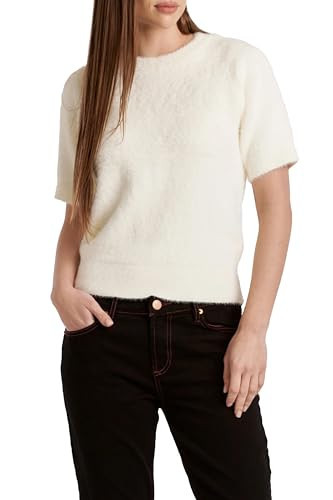 Another Love Susie Women's Short Sleeve Crewneck Women's Sweater - Size: X-Small - Vintage Cream | Amazon (US)