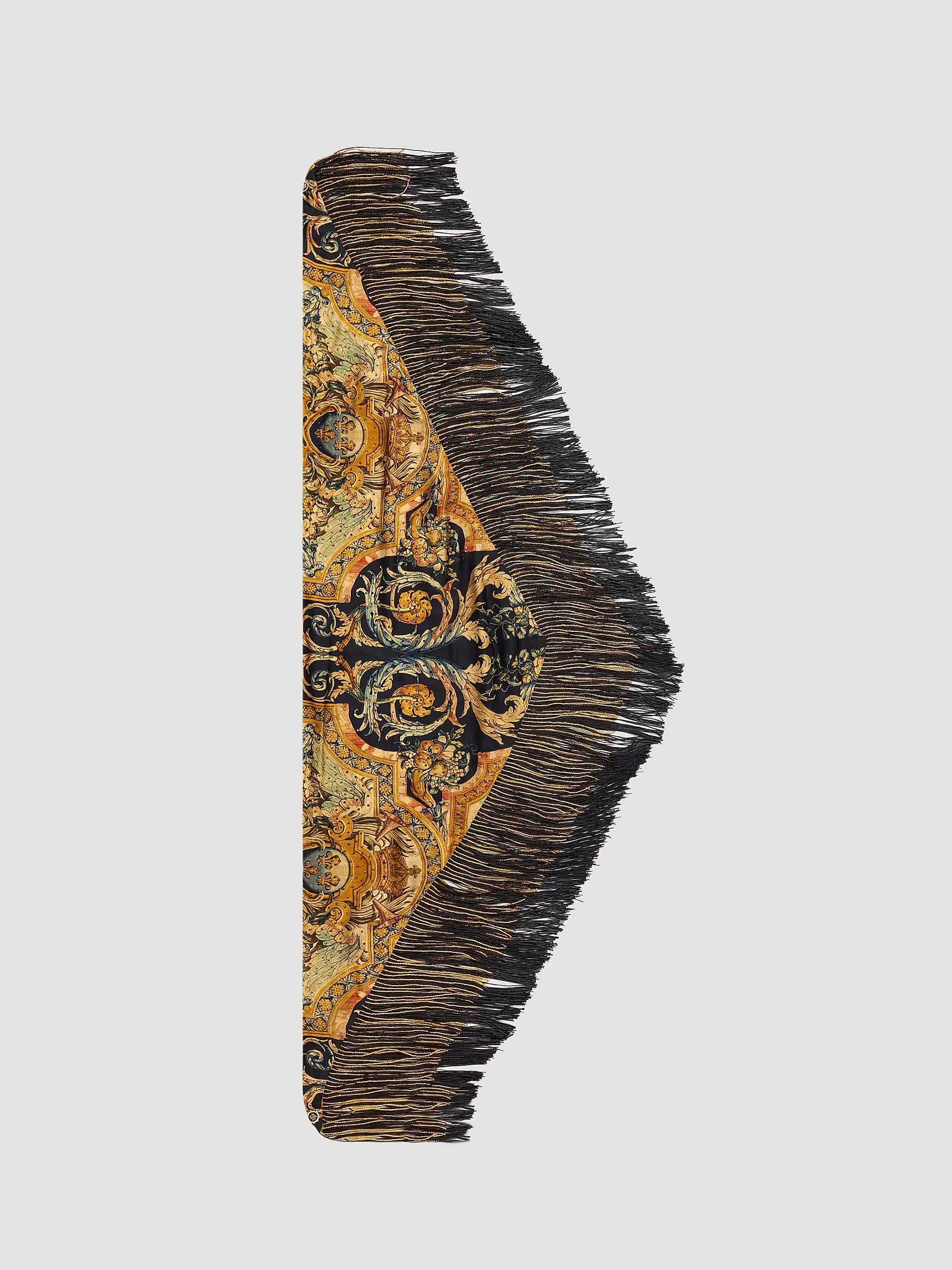 Triangular Silk Twill Fringe Scarf | Saks Fifth Avenue
