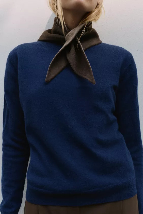 TRIANGULAR BANDANA WITH WOOL | Zara AU