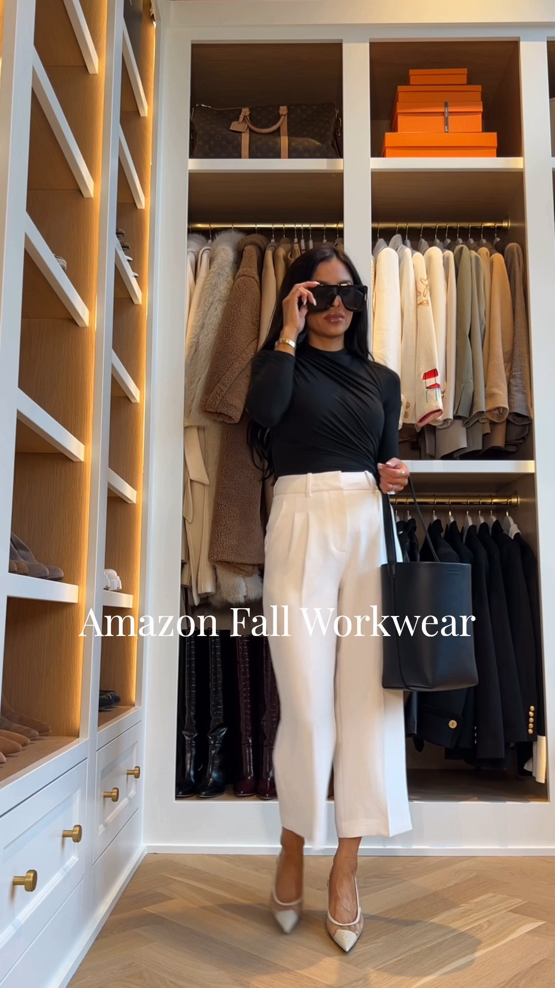 Amazon fall finds that look designer 
The row inspired bag 
Prada inspired heels
Amazon bodysuit

#LTKOver40 #LTKWorkwear #LTKSeasonal