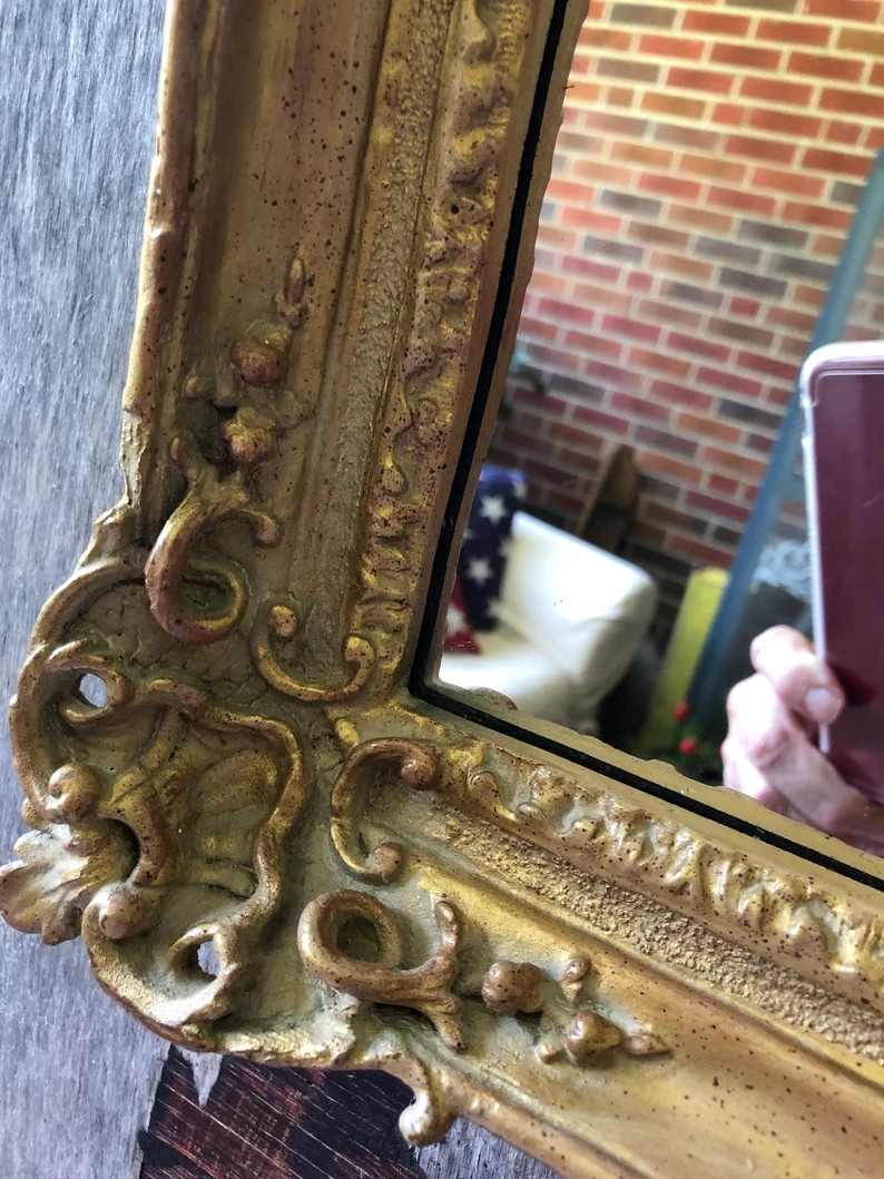 Vintage Mirror Ornate Gold High End Estate Sale Accent Mirror | Etsy | Etsy (US)