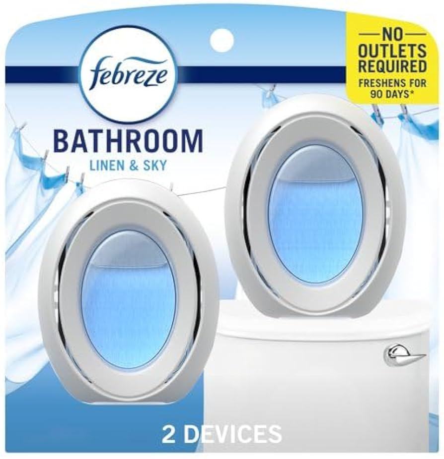 F'ebreze Bathroom A'ir Freshener, Linen & Sky Scent, 0.25 fl oz, 2 Count | Amazon (US)