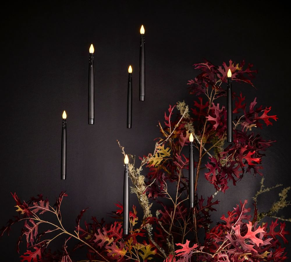Floating Candle String Lights - Black | Pottery Barn (US)
