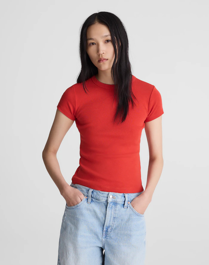 The '90s Crewneck Tee in Compact Cotton | Madewell