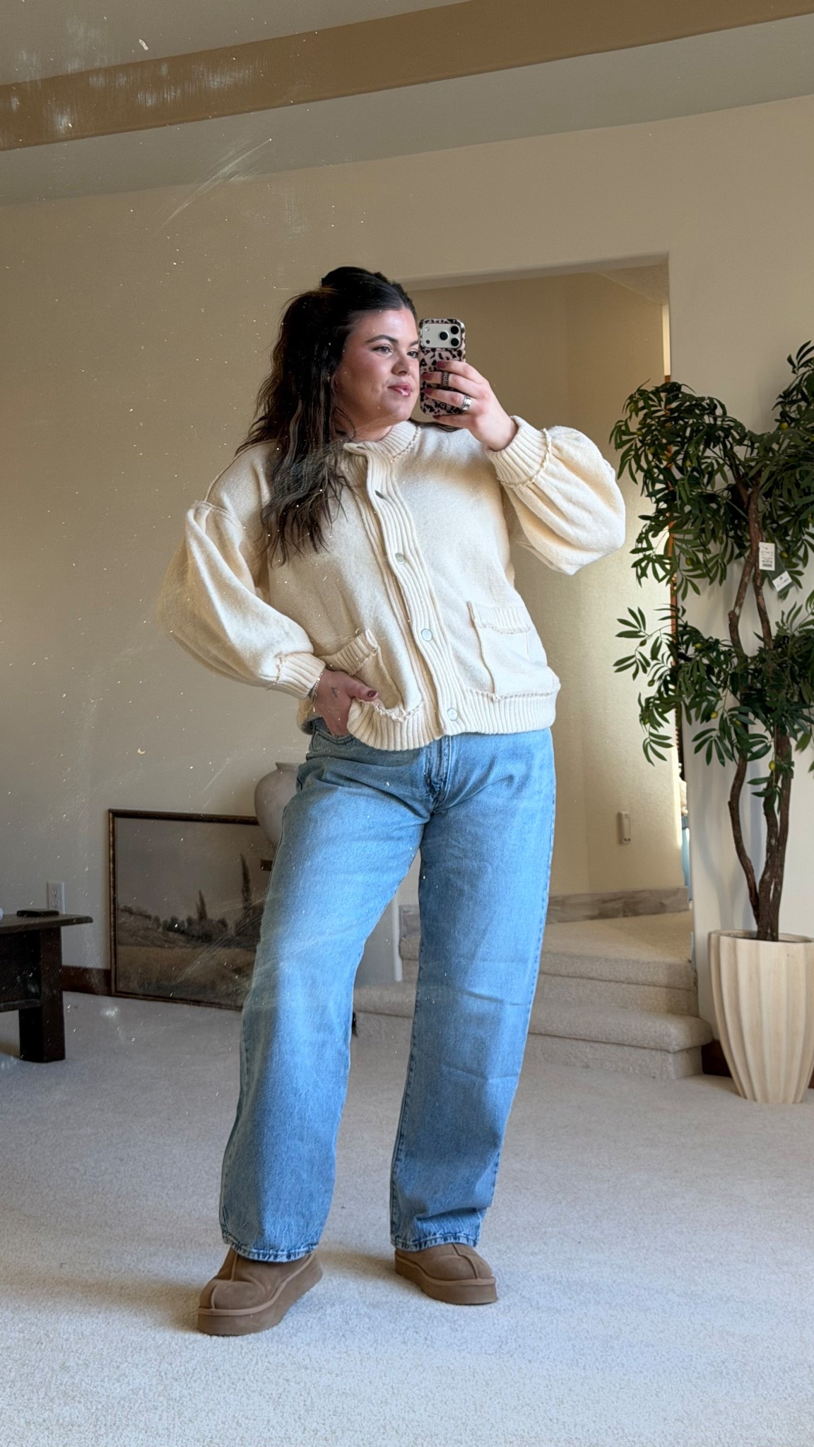 Today’s OOTD. Sized up to 34 in these 94 baggy Levi jeans from Amazon. And size xl in the Free People inspired sweater

Midsize, size 14, mom outfit, casual outfit, jeans outfit, January casual

#LTKmomlife #LTKootd #LTKMidsize