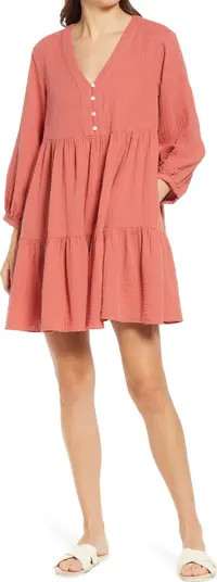 Madewell Colette Lightspun Long Sleeve Minidress | Nordstromrack | Nordstrom Rack